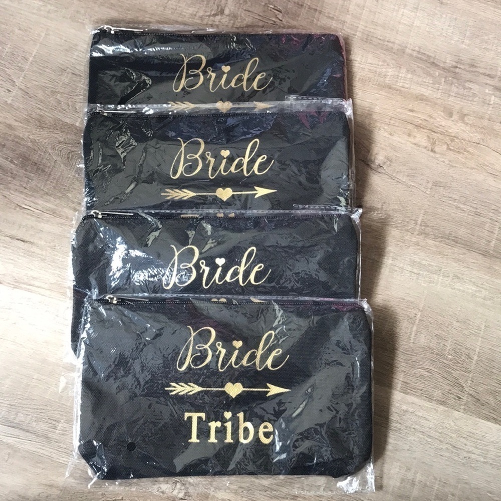Lot of 4 Bride Tribe makeup bags cosmetic cases
